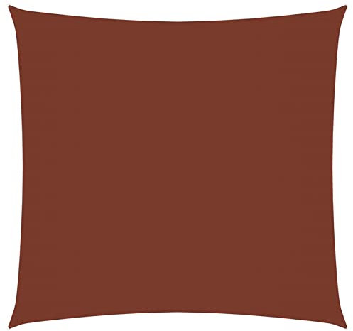 Iiaky Sonnensegel Oxford-Gewebe Quadratisch 4x4 m Terrakotta-Rot Pergola Wasserdicht Sonnenschirm Groß