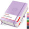 Smarpau Lined Notebook A5 Thick Journal, 320 Pages Softcover Composition Notebooks for Writing, 100gsm Paper Hardcover Leather Journal for Office School Work Women Men, 14.5 x 21cm - Purple