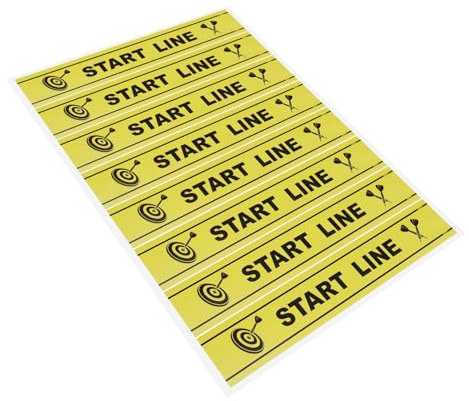 WESIEVYA Wurfmarkierung Bodenlinie Dart Wurflinie 60x10cm Robustes PVC Zubehör Für Darts Spieler Party Spielspaß