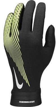 Nike Academy ThermaFit Ho24 Guanti da calcio per bambini Black/Black/Volt L