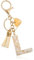 Ouligay L Schlüsselanhänger Buchstabe Bag Charms, Gold Schöne Buchstaben Schlüsselanhänger Taschenanhänger mit Quasten Handtaschen Rucksack Anhänger Buchstabe Tasche Charm für Damen Mädchen Frauen