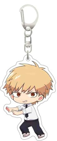 gangdiude-eu Anime Chainsaw Man Cute Keychain Denji Pendant Pochita Acrylic Keychain Anime Keychain Novelty Backpack Bag Pendant Decoration Accessories