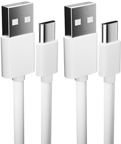 ZEPHY 2PCS 3.3 ft USB Doorbell Charger Cable for Ring Enabled Video Doorbell 1/2/3/3 Plus and Camera Battery Charging Cable (White)