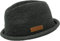 CHILLOUTS Tocoa Hat - Pork Pie Hut Herren/Damen, 100% Polyester, Unisex Sommer Trendhut, Crushable, Adjustable, dunkelgrau, L-XL