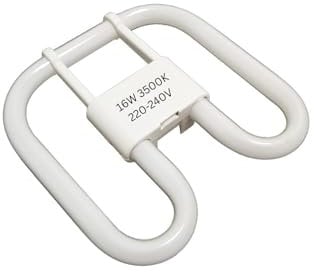 PLUSHA 16W 2D 4-Pin Square Energy Saving Light Bulb Lamp, GR10q Fluorescent Tube, Cool White, Long-Lasting & Efficient [Energy Class A]