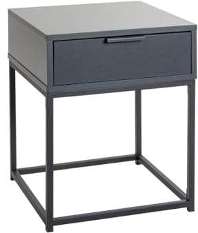 HAKU Möbel Konsole, anthrazit, schwarz, Metall, Spanplatte - Maße: B 40 x H 50 x T 40 cm, Style: Modern