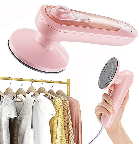 FBHappiness Professional Micro Steam Iron, Portable Household Ironing Machine 30S Fast Heating, Travel Garment Steamer with Dry Ironing And Wet Ironing, for Home And Travel, Pink