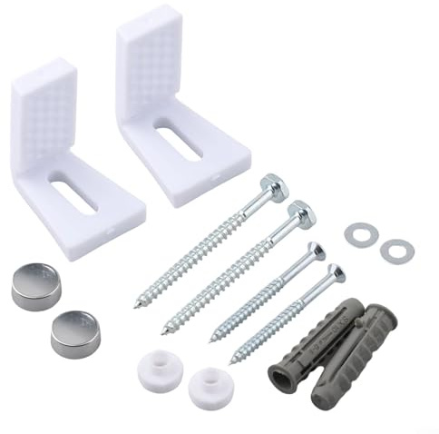 Kit di fissaggio al pavimento con bulloni di ancoraggio per WC e fissaggi per riparazione bidet, viti di montaggio per un montaggio sicuro (S)