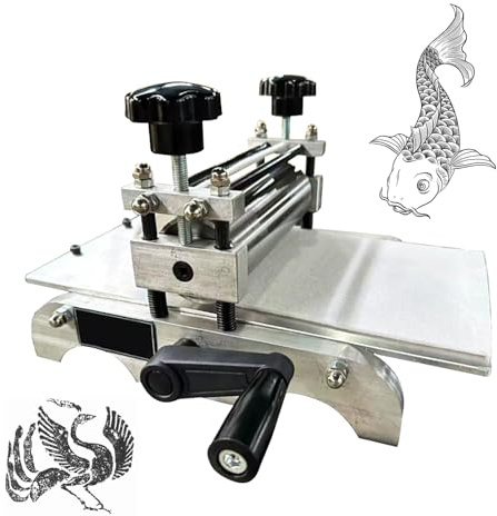 Manuelle Druck-Ätzmaschine, Flachpress-Druckmaschine mit Einstellbarer Walzenhöhe, manuelle Laminator-Gravierpresse, ideal für Tiefdruck, Relief, Holzkupferabdruck