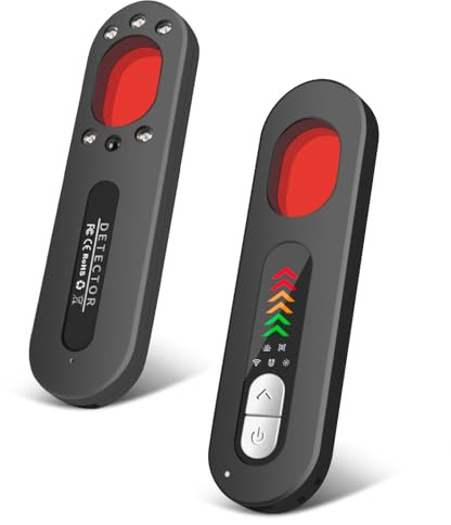 MEETOWN Wanzen Detektor Versteckte Kamera Finder mit 6 Stufen Empfindlichkeit, 4-in-1 Multimode Hidden Camera Detector, Anti Aufnahme Detektoren GPS Tracker Detektor für Hotel Heim Büro