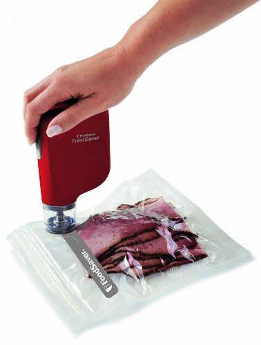 FoodSaver Vacuum Sealer FSFRSH0053 FreshSaver Handheld Sealing System, Red
