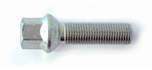 H&R Radschraube Kugelbund R13 M14x1.50 - Länge 40mm (kompatibel mit z.B. VAG), Silber