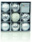 Set mit Nine Silber Weihnachtsbaum Kugeln (6cm)