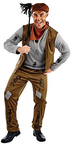 Fun Shack Kostüm Schornsteinfeger für Herren, Perfekt für Fasching und Karneval, Inklusive Besen Accessoire, XL