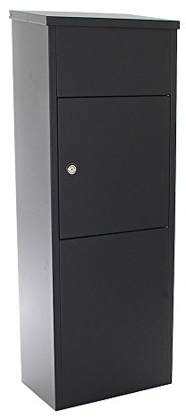 Boîte aux Lettres pour Colis Rottner Greta 1000 Noir Acier hxlxp 1050x380x230 mm Serrure à Cylindre 2 clés Boîte aux Lettres pour Colis sur Pied kit de Fixation Inclus