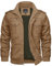 TACVASEN Veste Militaire Homme Hiver Coton Veste léger Décontractée Chaud Veste d'extérieur Tactique Armée Cargo Veste Randonnée Voyage Travail Coupe-vent Outdoor Windbreaker Kaki