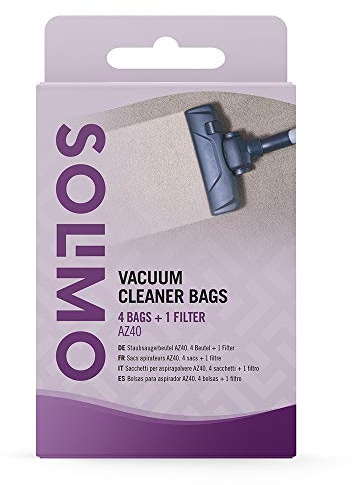 Amazon-Marke: Solimo Staubsaugerbeutel AZ40, Passend für Miele Staubsauger, 4 Beutel + 1 Filter