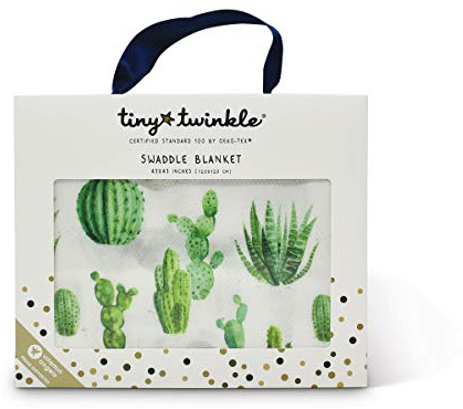 Tiny Twinkle Mussola Quadrato in Kaffle, 120 x 120 cm, Kakteen