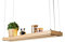 Denidro Lights | LED Hängelampe Tribus | Stufenlos dimmbare Esstischlampe aus Holz (Weiß-Eiche) | 80 cm breit | Warmweißes Licht