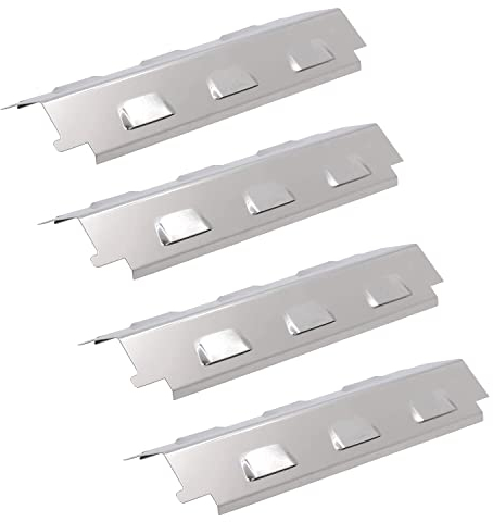 Denmay 37cm Universal Brennerabdeckung Heizplatte für Charbroil, landmann, Barbecook, Kenmore, Enders Boston, Tarrington House, Outdoorchef-Perth, Uniflame 750, Edelstahl Flavorizer Bars, 4 Stück