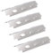 Denmay Lot de 4 déflecteurs de Chaleur universels en Acier Inoxydable pour Charbroil Kenmore Thermos Master Forge et Most Gas Grill 98741