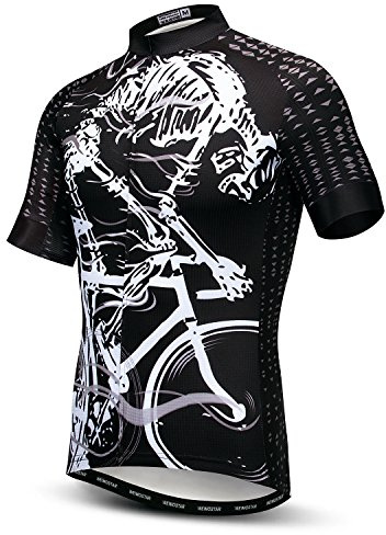 Herren-Fahrradtrikot, kurzärmelig, schnelltrocknend, atmungsaktiv, totenkopf, XL
