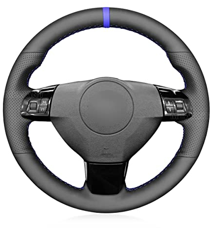 MEWANT Lenkradhülle für Opel Astra (H) / Signum/Vectra (C) aus Mikrofaser Leder Lenkradbezug per Hand Nähen