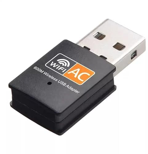 jj-shop24 AC 600Mbps WLAN Stick Dual Band 2.4GHz / 5GHz WiFi Dongle USB Wireless Internet Adapter für PC, Desktop, Laptop geeignet für Windows XP/7/8/10/11, Mac