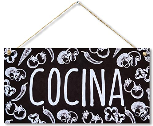 CARISPIBET Cocina Carteles Decorativos para el hogar Placas para decoración de Interiores Placa para Bar, Restaurante, Hotel 15 x 30 cm