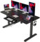FEZIBO Height Adjustable Electric Standing Desk with Keyboard Tray, 160 x 60 cm Sit Stand up Desk with Splice Board, Black Frame/Black Top