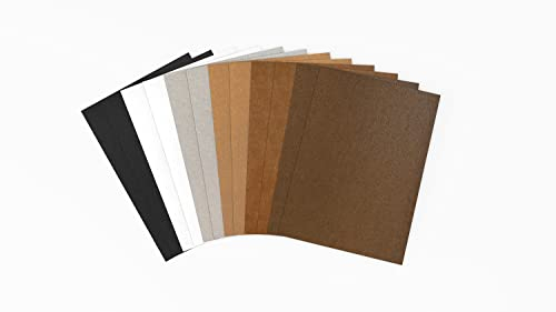 Brandalo® veganes Leder - waschbares Papier - 12 Bögen A4 21x30cm bei 0,55mm Dicke - Waschpapier - Lederpapier - handmade label gestalten - DIY zum nähen, basteln, plotten, bedrucken uvm.