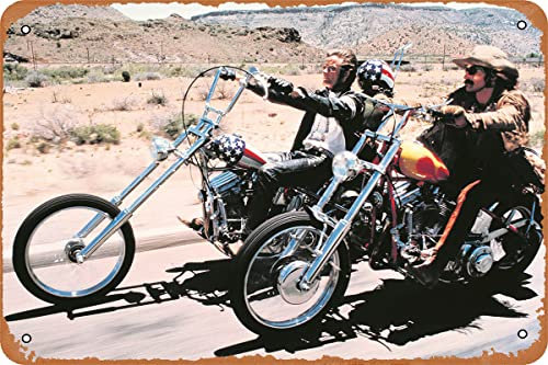 TersShawl Easy Rider Poster Filmschild Vintage Cafe Bar Pub Man Cave Home Wanddekoration Metall Poster 20,3 x 30,5 cm