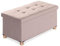 BRIAN & DANY Sitzbank mit Stauraum, Sitztruhe Sitzhocker Fußhocker, Faltbar Sitztruhe Sitzhocker mit Deckel, Beige, 76 x 38 x 38 cm