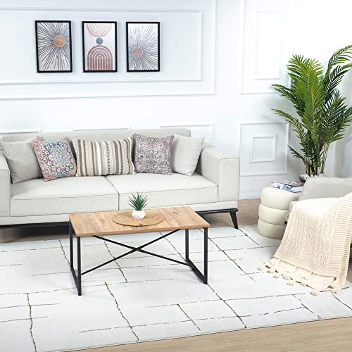 Livabliss Kalix Wohnzimmer Teppich modern – Abstrakt Design in Marmor Optik für Wohnzimmer 200x275 cm, Esszimmer, Schlafzimmer - Marmor Teppich groß, weicher Teppich Kurzflor in Orange Braun und Creme