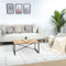 Livabliss Kalix Wohnzimmer Teppich modern – Abstrakt Design in Marmor Optik für Wohnzimmer 200x275 cm, Esszimmer, Schlafzimmer - Marmor Teppich groß, weicher Teppich Kurzflor in Orange Braun und Creme