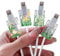DiyGody Glitter Bling Cable Protector for iPhone Type-c Charger, Sparkle Green Grass Pattern 4 PCS Set Phone Charger Saver