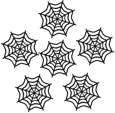BESTonZON Spinnennetz Untersetzer Halloween-tischset Fleischbällchen Portion Halloween-Spinnennetz-untersetzer Auto Tischtopfmatte Tischuntersetzer Einlegeglas Haushalt Gefühlt Dekorationen