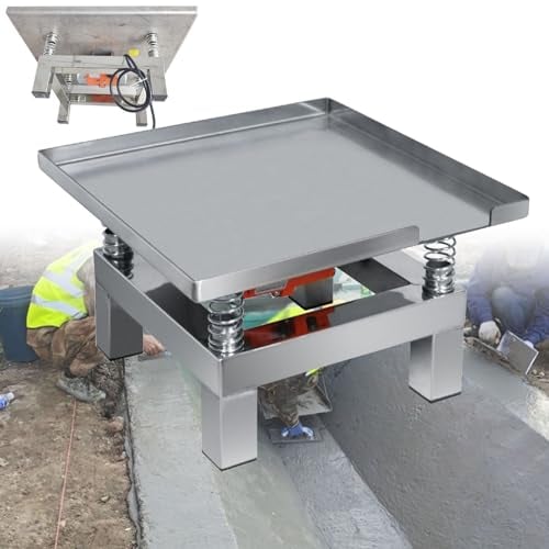 Hydravex 35/50 cm Beton-RüTteltisch, 220 V Elektrischer VibrationsprüFstand, Testblock-Vibrationsplattform, 3000 U/Min RüTteltisch Aus Edelstahl Zum SchüTteln des Niederschlags,50X50CM