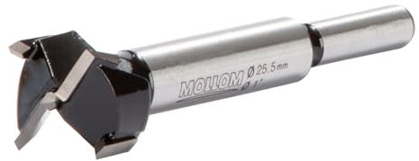 MOLLOM 25,5mm (1) Broca Forstner precisa con carburo YG8 de 2,0mm. Ideal para madera dura, plástico y contrachapado