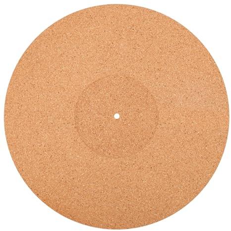 Cork Turntable Mat, 11.81 Inch Diameter Turntable Slipmat Record Player Mat for Vinyl Turntable Anti-Slip Mat Turntable Record Player Accessories for Reduce Noise