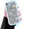 ZTOFERA Wavy Case for iPhone 7/8/SE 2020/SE 2022, Cute Clear Protective Case with Floral Leaves Pattern, Hard PC Colored Wave Frame Soft Silicone Bumper Shockproof Cover for Girls Women, Mint Green