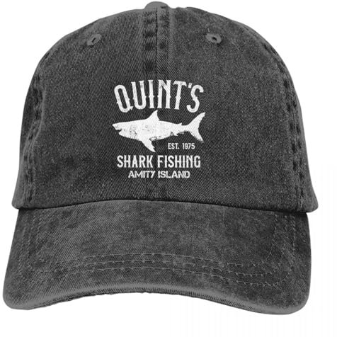 Hut Mode Hip Hop Haifischen Baseballkappen Vintage Distressed Washed Amity Island 1975 Jaws Kopfbedeckung Unisex Outdoor Soft Cap Geburtstagsgeschenk