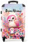 NoBoringSuitcases.com Kinderkoffer, Reisekoffer Personalisiert, Kinderkoffer Mädchen, Koffer Groß, Koffer Kinder, TSA, Reisekoffer Kinder, Koffer Mittelgroß (Eulen, Blumen - Rosa, 67 cm - 72 L)