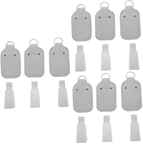 DOITOOL 9sets Portable Lipstick Holder Keychain Travel Bottle Holder Protective Cover for Perfume Shampoo Hand Lotion