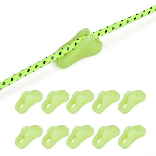 Spanner für Campingzelte, Markisenspanner, leuchtet im Dunkeln, 10 Stück