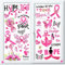 DPKOW 9 Feuilles Octobre Rose Décorations Fenêtre Autocollants pour Cancer du Sein d'Octobre Rose Autocollants Affiche Fournitures, Décorations Activité Publique de Octobre Rose pour Fenêtre Porte