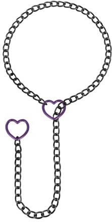 MILAKOO Link Chains Necklace for Women Clavicle Choker with Heart Pendant Charms Gothic Punk Jewerly