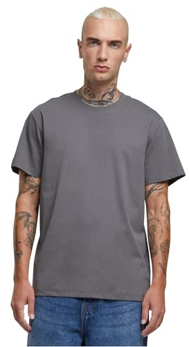 Build Your Brand Männlich Ohne Kragen T-Shirt, Metallisch, 4XL
