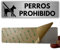 LEIASA | Señal Adhesiva Perros Prohibido - 5x18 cm - Grosor 0.8 mm - Aluminio - Rótulo No Se Admiten Perros - Signo Zona Prohibida para Perros - Cartel Adhesivo 3M - Prohibido Mascotas