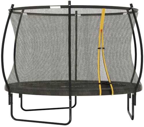 SPORTNOW 8ft Outdoor Trampoline ASTM Certified Safety Enclosure Net, Black | Garden Trampoline Rebounder Jumping Mat, Safety Enclosure Net